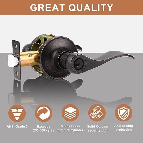 Probrico Door Lock Set with Reversible Handles