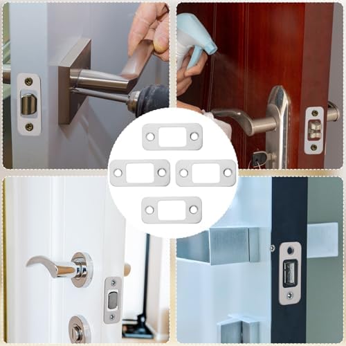 Sturdy Steel Door Locks for Home Commercial Use 4-Piece Set with 8 Easy-Wrap Screws Proven to Be the Best Choice