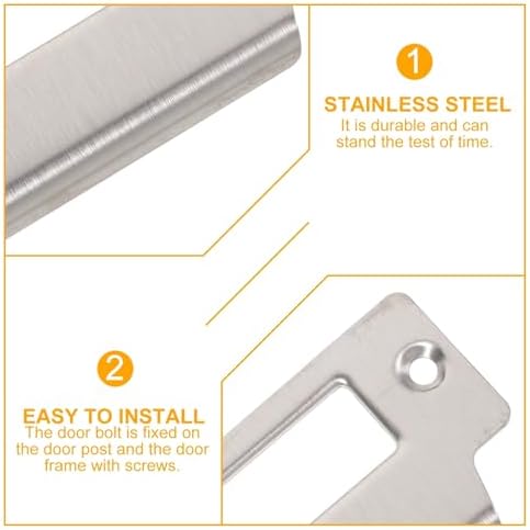 DOITOOL 5Pcs Universal Door Strike Plate 39in 10cm