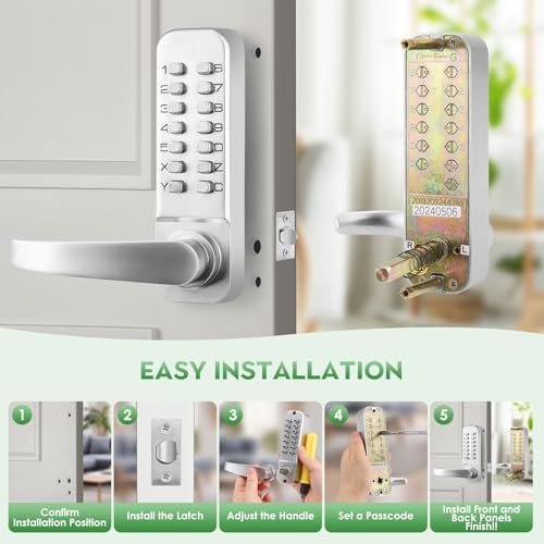 Mechanical Keyless Entry Door Lock with Keypad