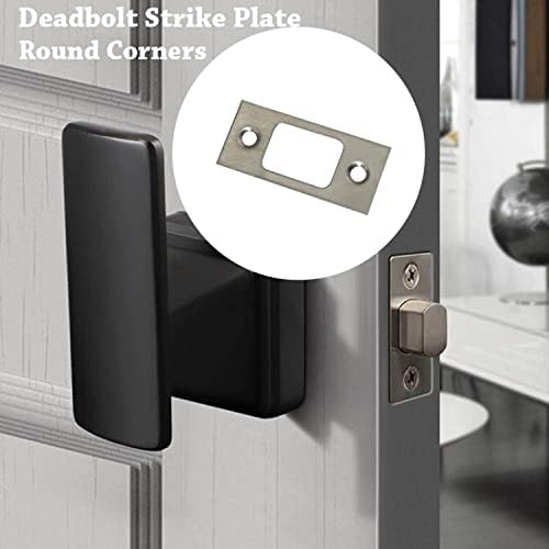 DGBRSM2-Piece Stainless Steel Door Strike Plate with Screws - SATIN BRUSHED NICKEL RELIABLE security plate high quality