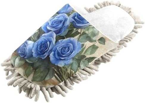Burbuja Valentine Blue Rose Mop Slippers