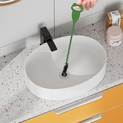 Ergonomic 27 inch Drain Snake Tool for Sink Shower Cleaning