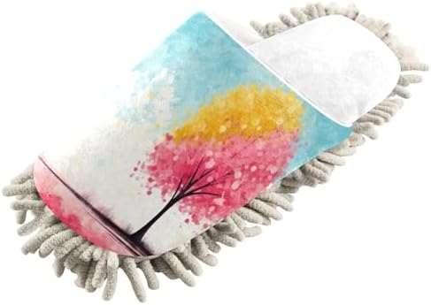 White Blue Pink Tree Mop Slippers for Kitchen Cleaning