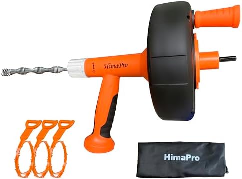 14-Inch Drum Auger with 25 ft Cable for Plumbing Applications