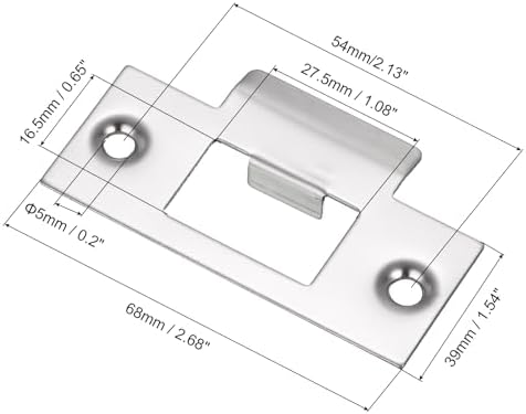 2-Piece 201 Stainless Steel Door Strike Plate