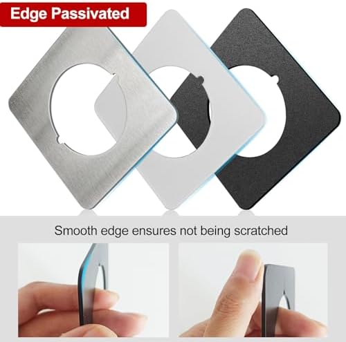 Square Door Lock Scar Plates in Satin Nickel