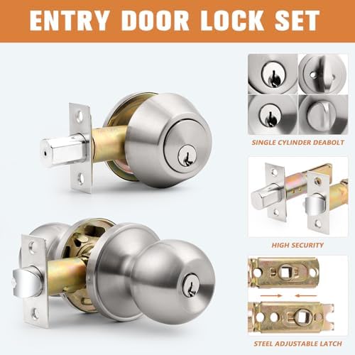 Probrico Door Knob Set - Exterior Entry Door