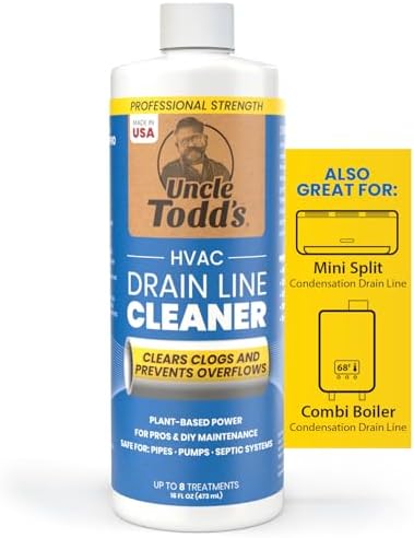Uncle Todds HVAC Drain Line Cleaner - Acid-Free 8-Month Supply