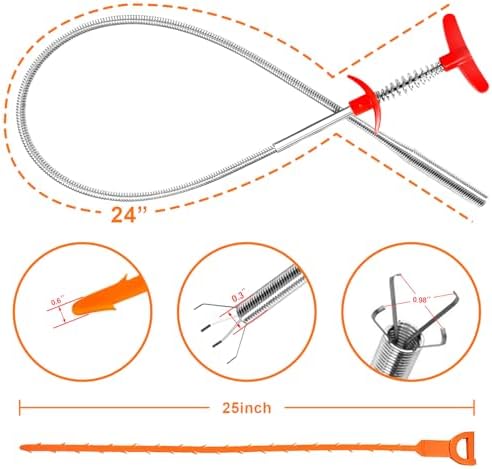 Toll-free drain clog remover set for home business use