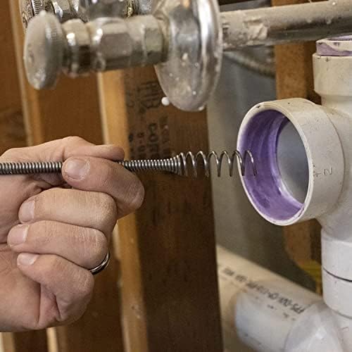 Unlock Clogs with DrainX 50-FT Steel Drain Auger