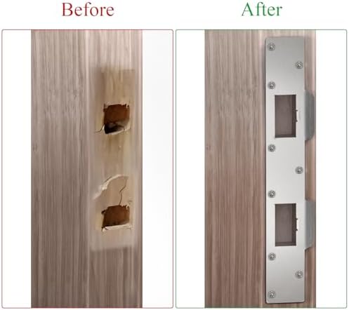 2-Pack Metal Door Strike Plates