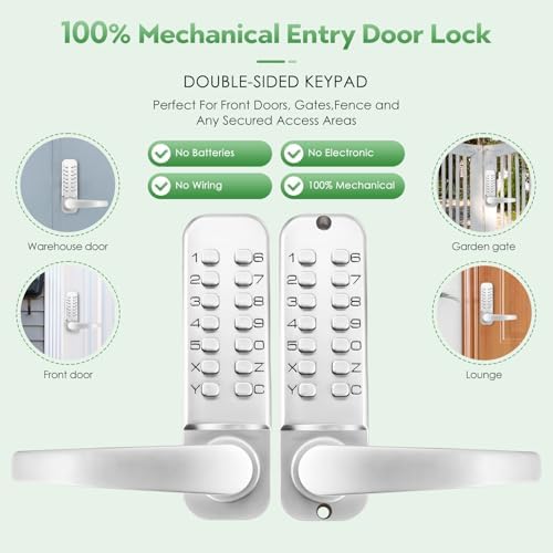 Mechanical Keyless Entry Door Lock with Keypad