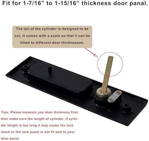 Hoconnie 63 Privacy Pocket Door Lock with Anti-Corrosion Matte Black