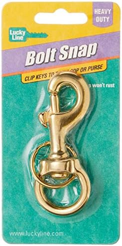 Lucky Line 3-14 Heavy-Duty Brass Bolt Snap 1