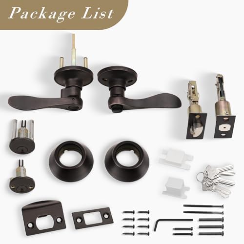 Brotima 2-Pack Keyed Alike Entry Door Lock Set Double Cylinder Deadbolt