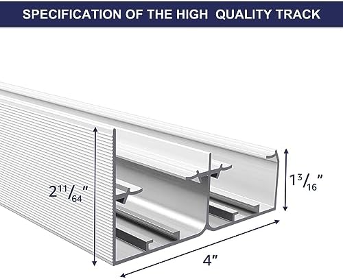 High-Quality 4FT Bypass Door Hardware Top-Mounted Design for Smooth Quiet Operation