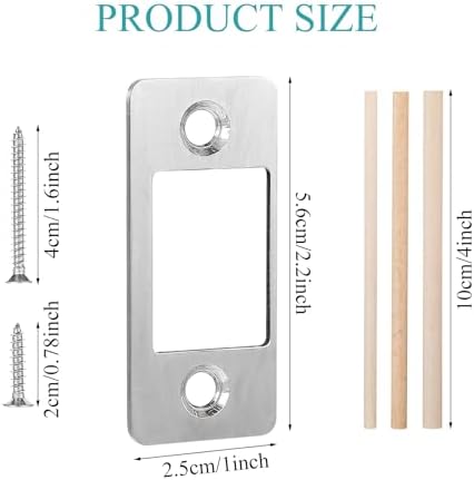 Double-Ended Door Strike Plate Kit - Strengthen Security with Enhanced Lock Fit