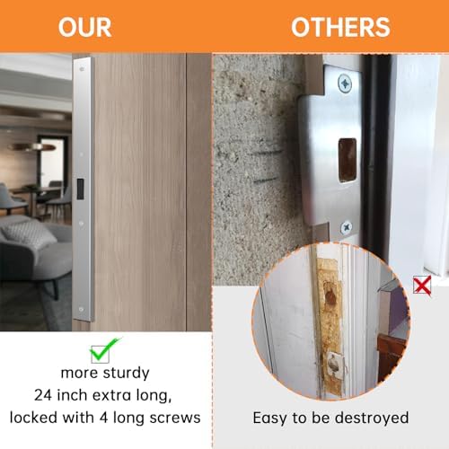 Secure Interior Door Repair Kit with 24 Extended Strike Plate