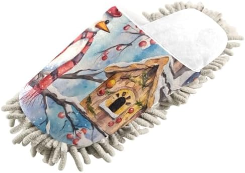 WhatsApp - White Christmas Snow Bird Mop Slippers