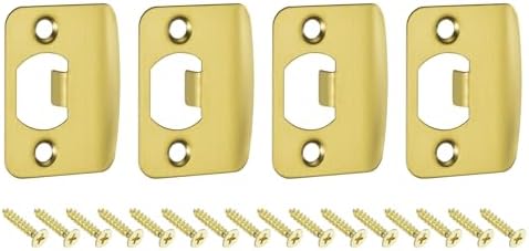 Stainless Steel Door Strike Plate Set of 4 Gold