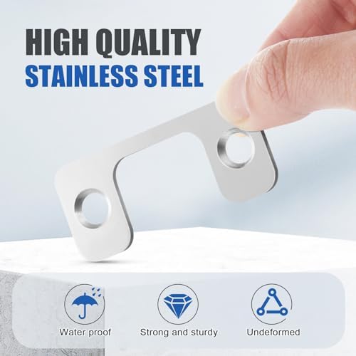 4-Piece Stainless Steel Door Strike Plate Set with Screws