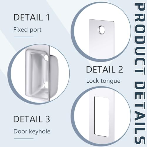 Hicarer 4-Piece Deadbolt Strike Plate Set