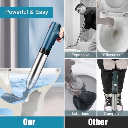 Electric Toilet Plunger High-Pressure Drain Clog Remover