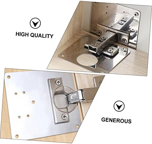 Sturdy Metal Hinge Repair Kit 4-Piece Set for Home and Kitchen Furniture