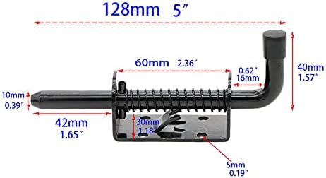 Premium 5-Inch Spring-Loaded Door Lock Bolt