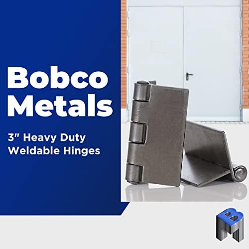 Bobco Metals 3 Heavy Duty Weldable Hinges - 2 Pairs 1