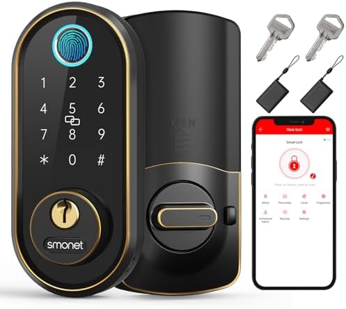 SMONET Smart Keyless Deadbolt with Alexa Compatibility
