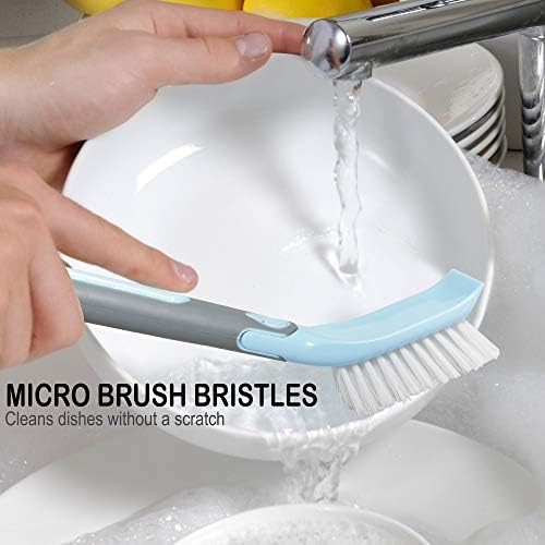 Guay 4-Piece Kitchen Cleaning Brush Set with Handle and Scrub Sponge