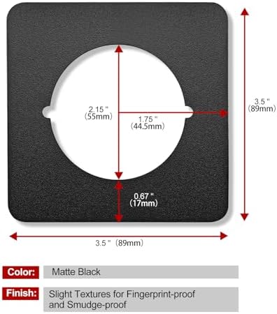 4-Piece Door Knob Plate Set Matte Black