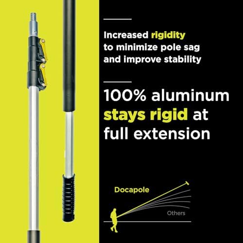 DOCAZOO5-12 Ft Telescoping Window Squeegee Kit Extendable Window Cleaning Tool for IndoorOutdoor Use