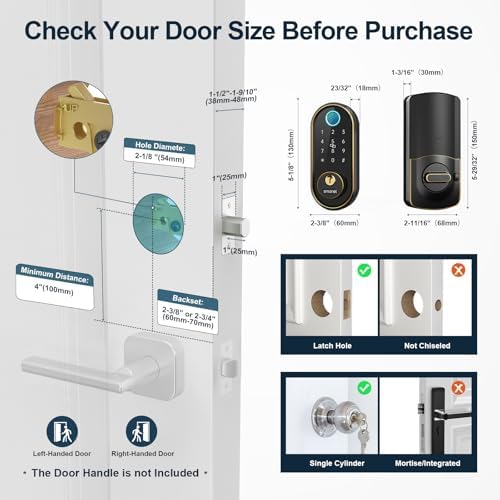 SMONET Smart Keyless Deadbolt with Alexa Compatibility
