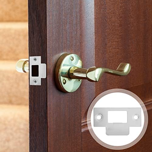Stainless Steel 4-Piece Adjustable Strike Plate Kit for Home Use