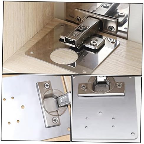 Sturdy Metal Hinge Repair Kit 4-Piece Set for Home and Kitchen Furniture