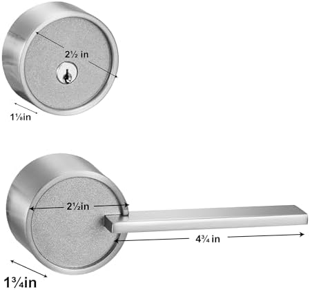 Modish Zero Gravity Urban Entry Lever Door Handle Set Front Office Use Heavy Duty Satin Nickel Finish
