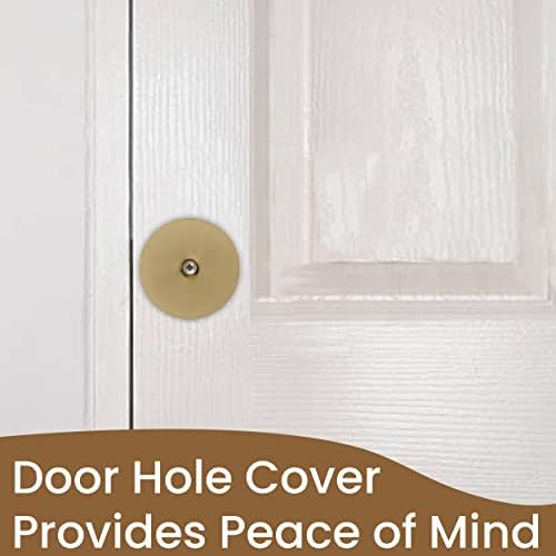 Quality Steel Door Lock Hole Cover for Home Use - Brass Finish