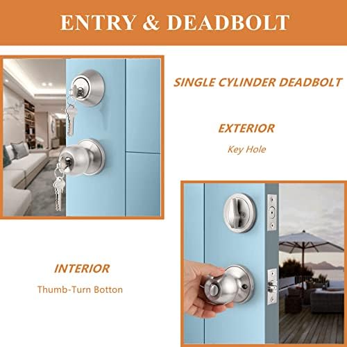 Probrico Door Knob Set - Exterior Entry Door