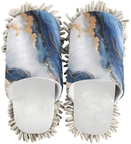 Burbuja Blue White Marble Slippers