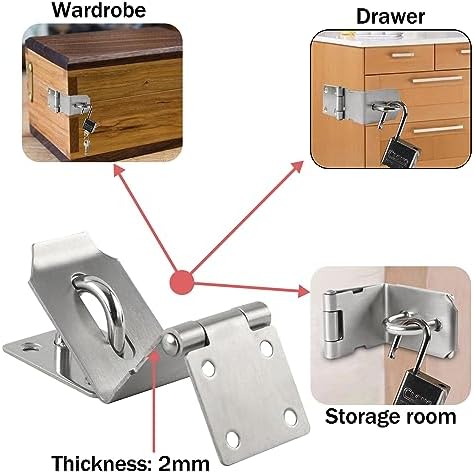 4-Inch Latch Door Lock Hasp Set