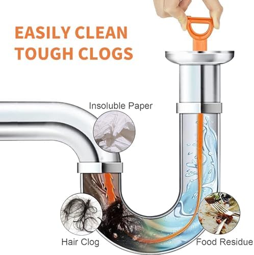 33 Foot Flexible Steel Snake Drain Clog Remover