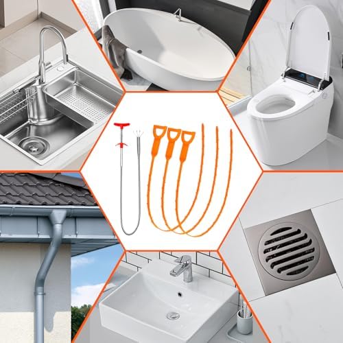 Toll-free drain clog remover set for home business use