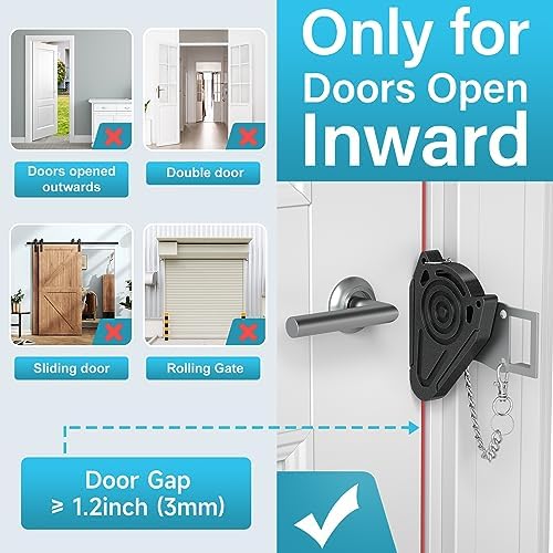 Travelessential Door Lock - Strong Durable and Compact for Your Security Needs