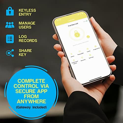 Lockstar Smart Door Lock APP Fingerprint Keypad Entry Multiple Entry Methods