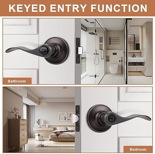 Probrico Door Lock Set with Reversible Handles