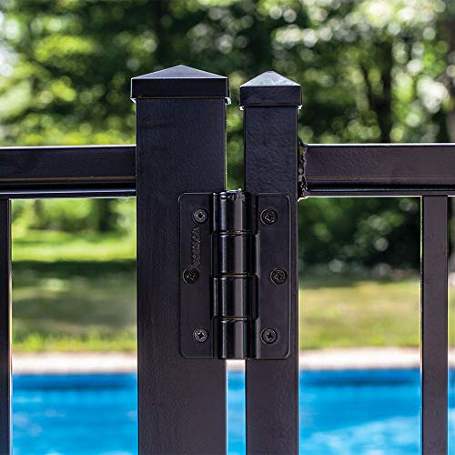 Barrette Outdoor Living Standard Butterfly Hinge Black Durable Gate Hinge 1-12