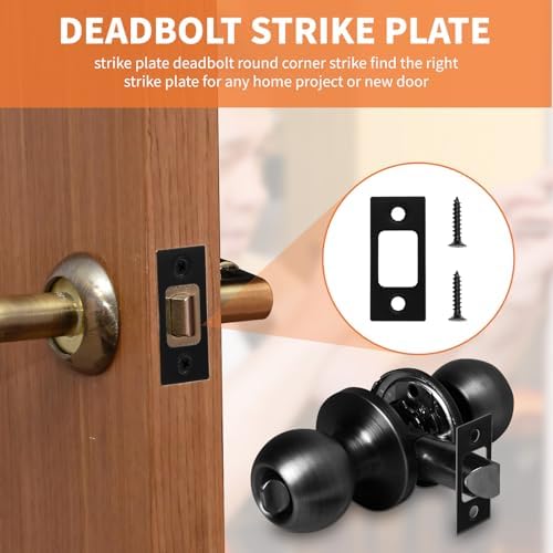 2-Pack Door Strike Plate - Door Security Replacement